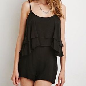 NWOT Forever 21 Layered Flounce Romper Size Small